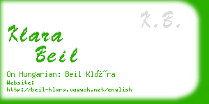 klara beil business card